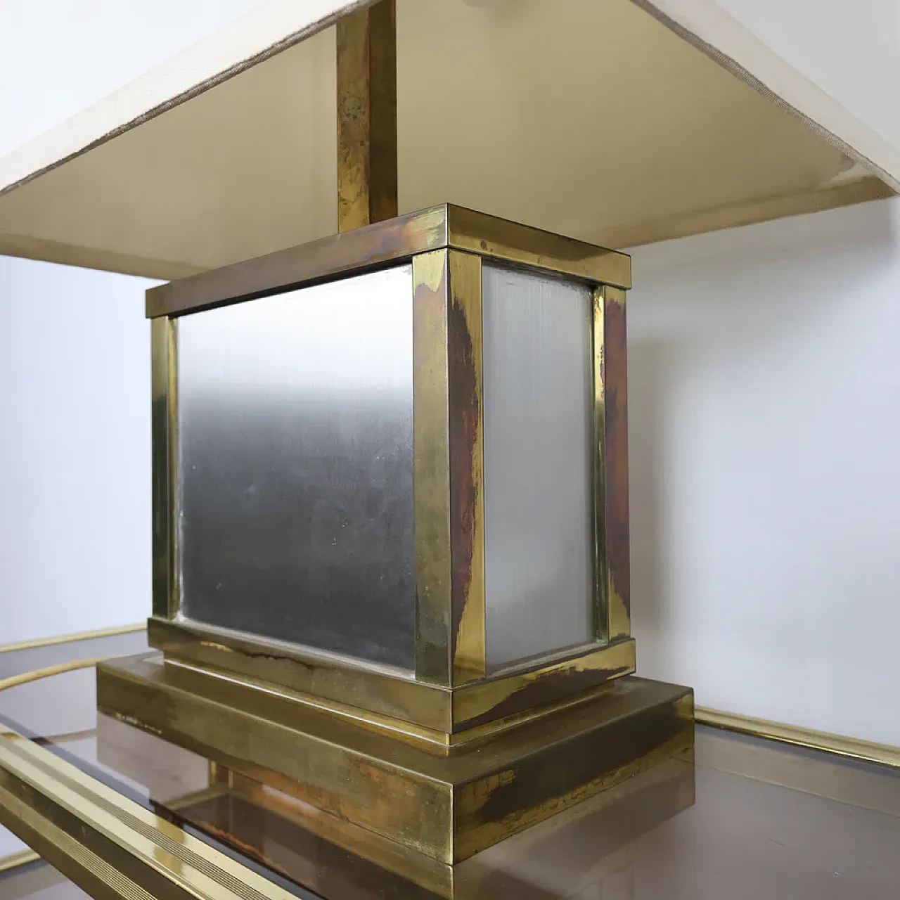 Liwan's Roma brass table lamp, 1970s 9