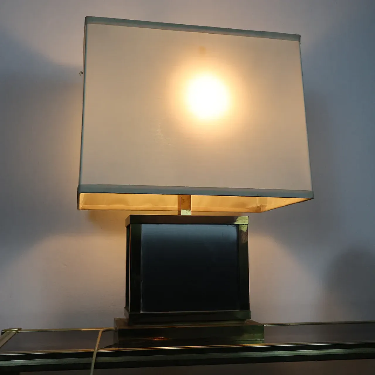 Liwan's Roma brass table lamp, 1970s 13