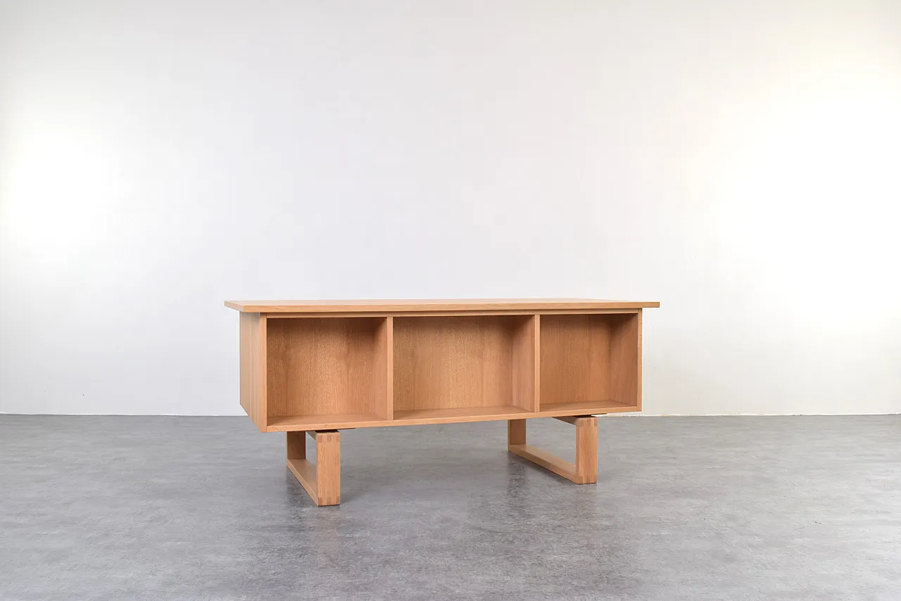 Scrivania autoportante Mid-Century in quercia di Torben Valeur & Henning Jensen fo 5