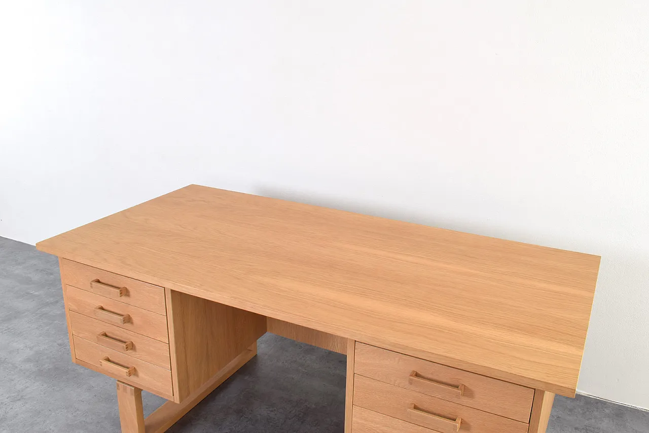 Scrivania autoportante Mid-Century in quercia di Torben Valeur & Henning Jensen fo 15