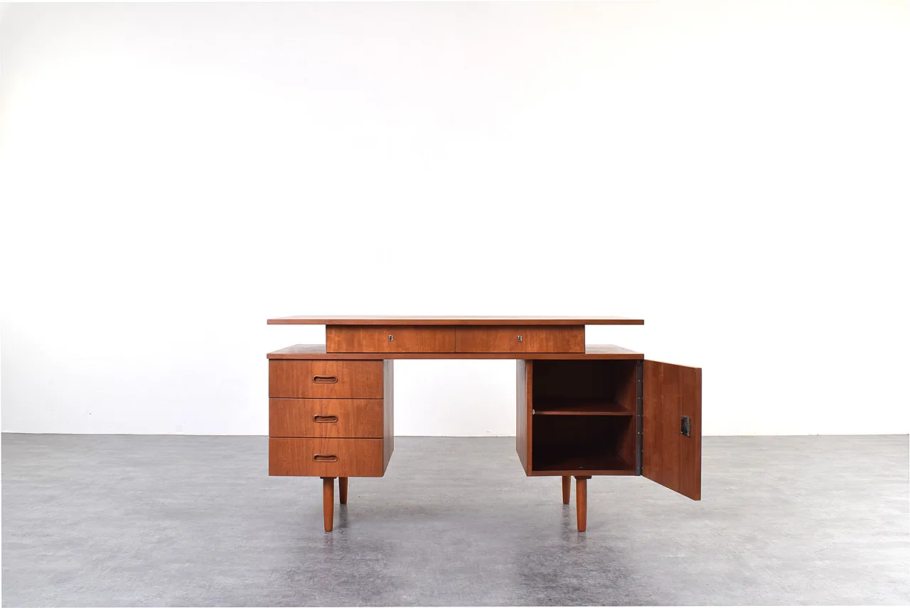 Scrivania Mid-Century in teak, anni '60 2