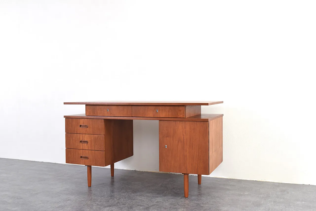 Scrivania Mid-Century in teak, anni '60 11