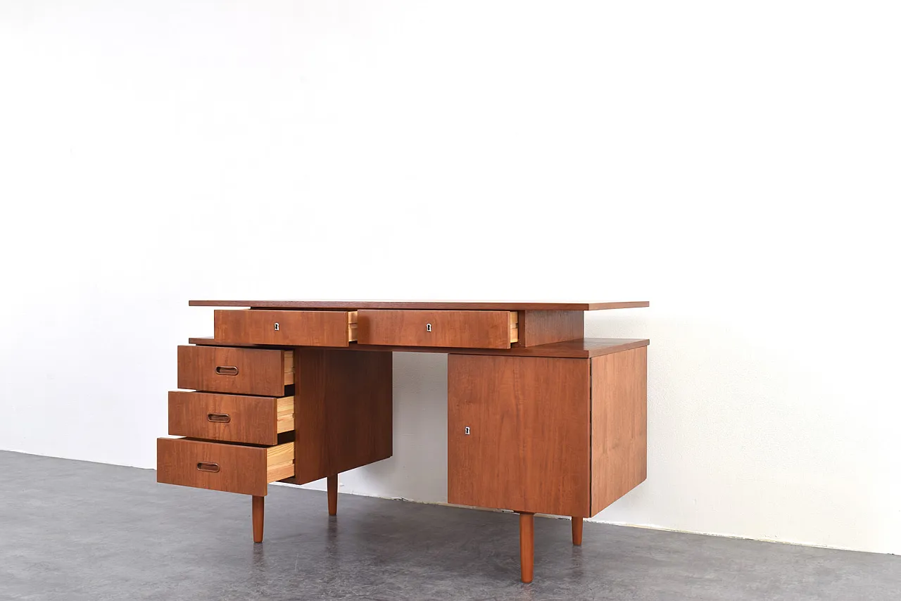 Scrivania Mid-Century in teak, anni '60 13
