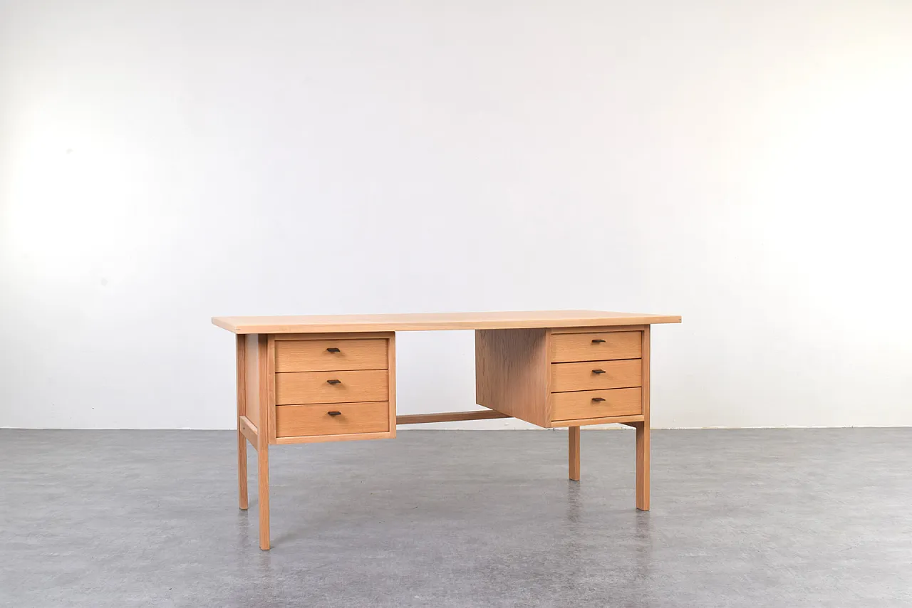 Scrivania in quercia di Svend Åge Madsen per Sigurd Hansen, anni '60 2