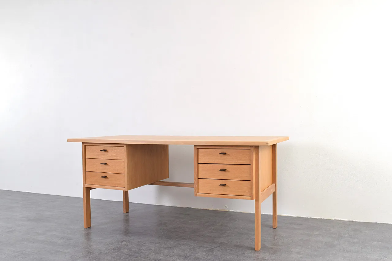 Scrivania in quercia di Svend Åge Madsen per Sigurd Hansen, anni '60 10