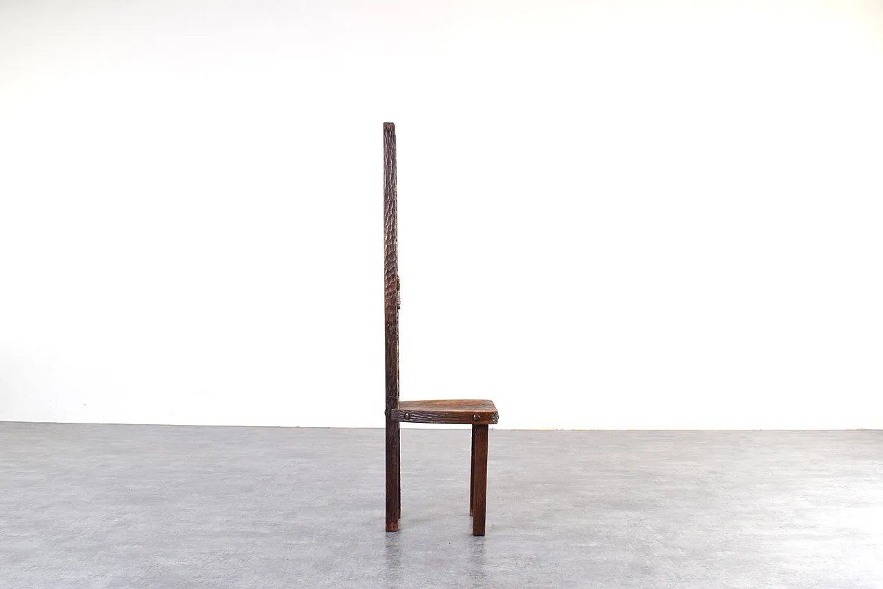 Sedia con schienale alto di Ormecasa con Gesù e apostoli, anni '70 4