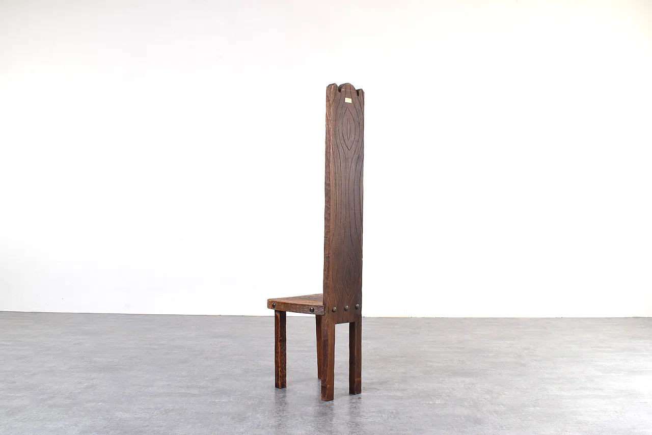 Sedia con schienale alto di Ormecasa con Gesù e apostoli, anni '70 7