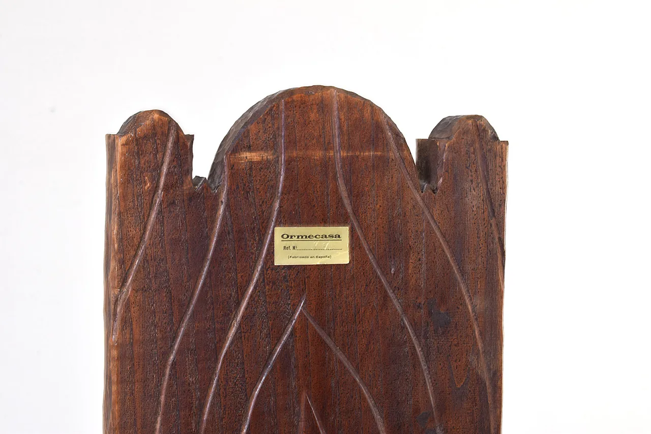 Sedia con schienale alto di Ormecasa con Gesù e apostoli, anni '70 12