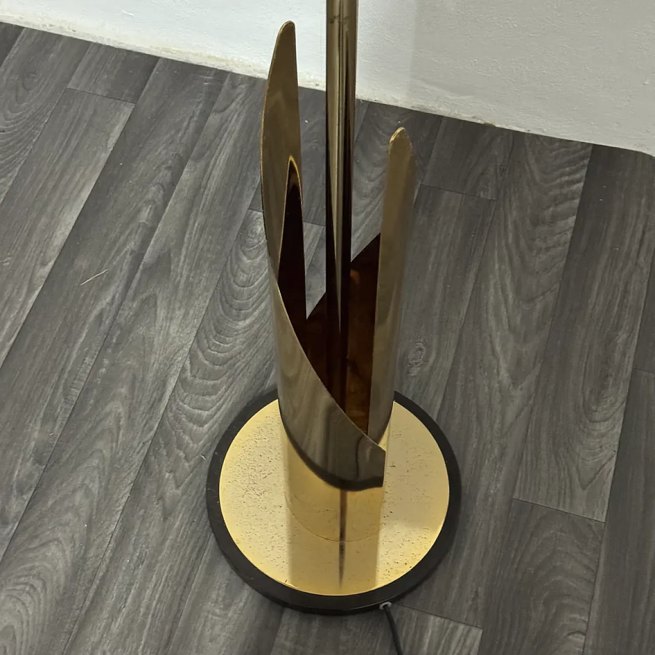 Lampada da pavimento Hollywood Regency, anni '70 7