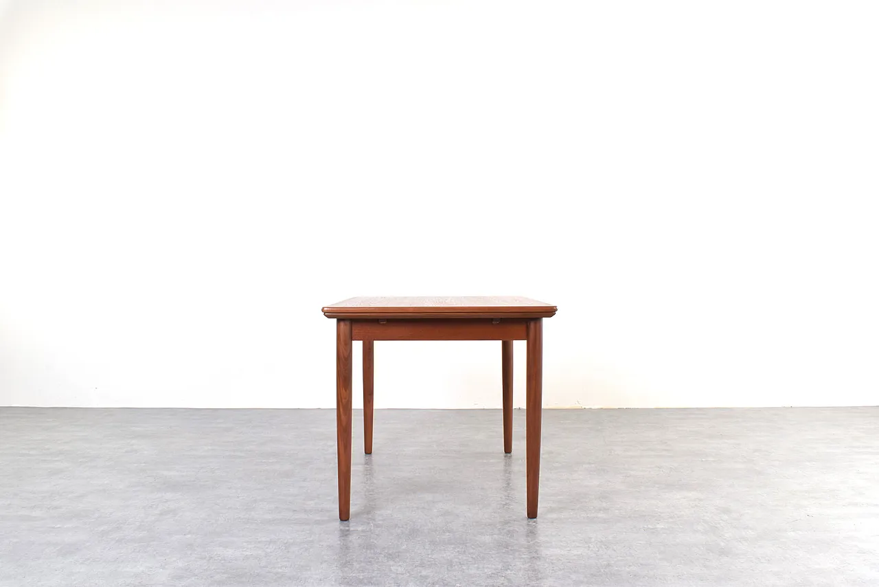 Tavolo da pranzo allungabile Mid-Century in teak, Danimarca, anni '60 5
