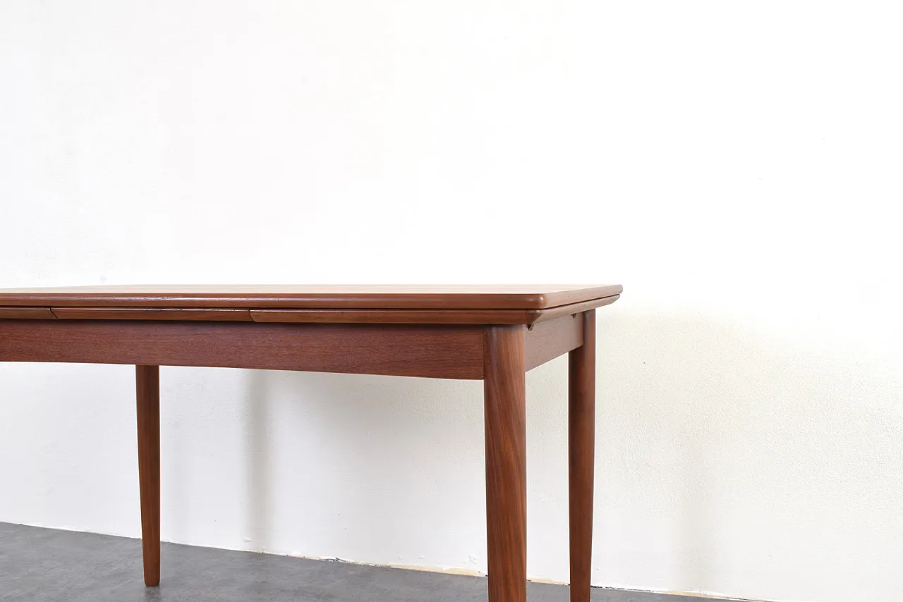Tavolo da pranzo allungabile Mid-Century in teak, Danimarca, anni '60 10