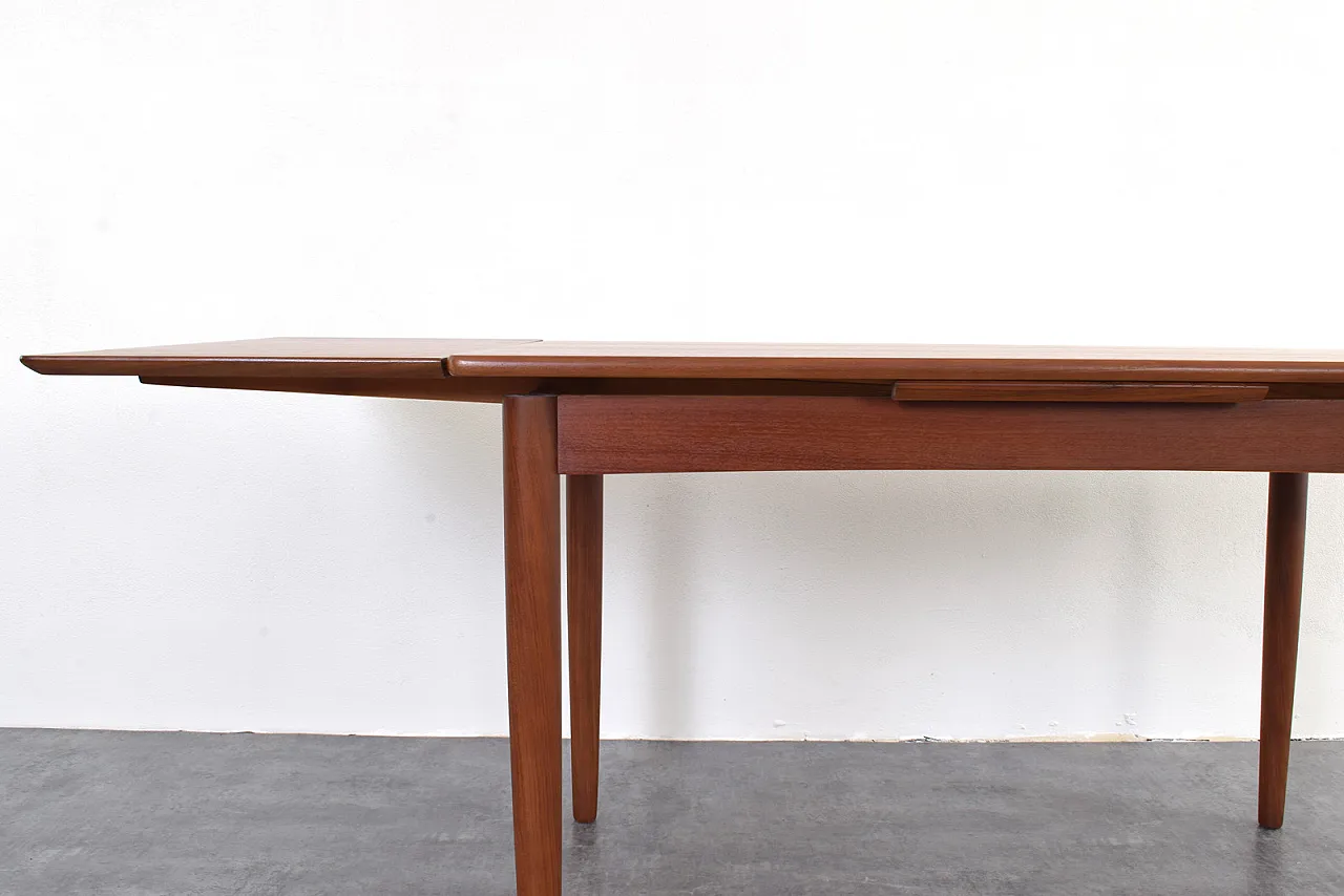 Tavolo da pranzo allungabile Mid-Century in teak, Danimarca, anni '60 13