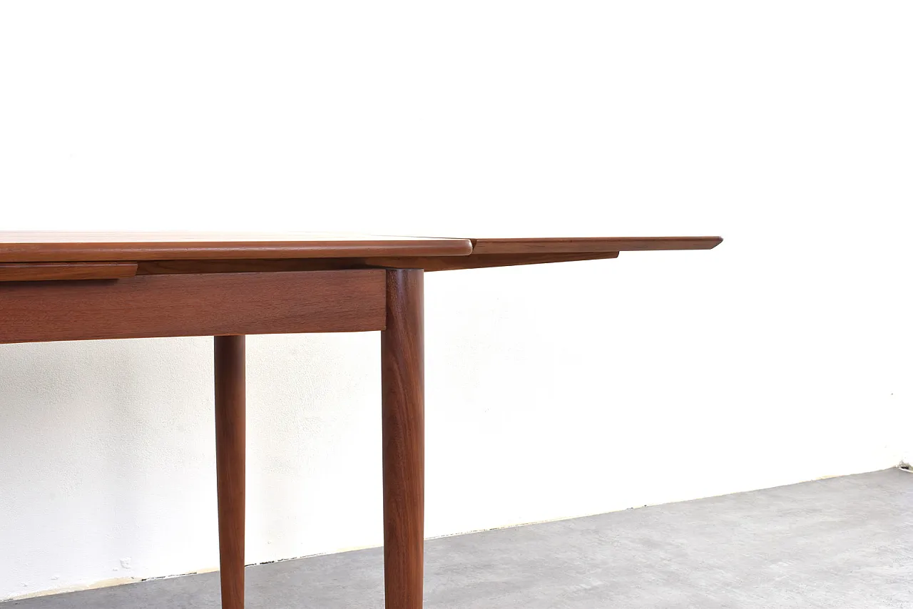 Tavolo da pranzo allungabile Mid-Century in teak, Danimarca, anni '60 14
