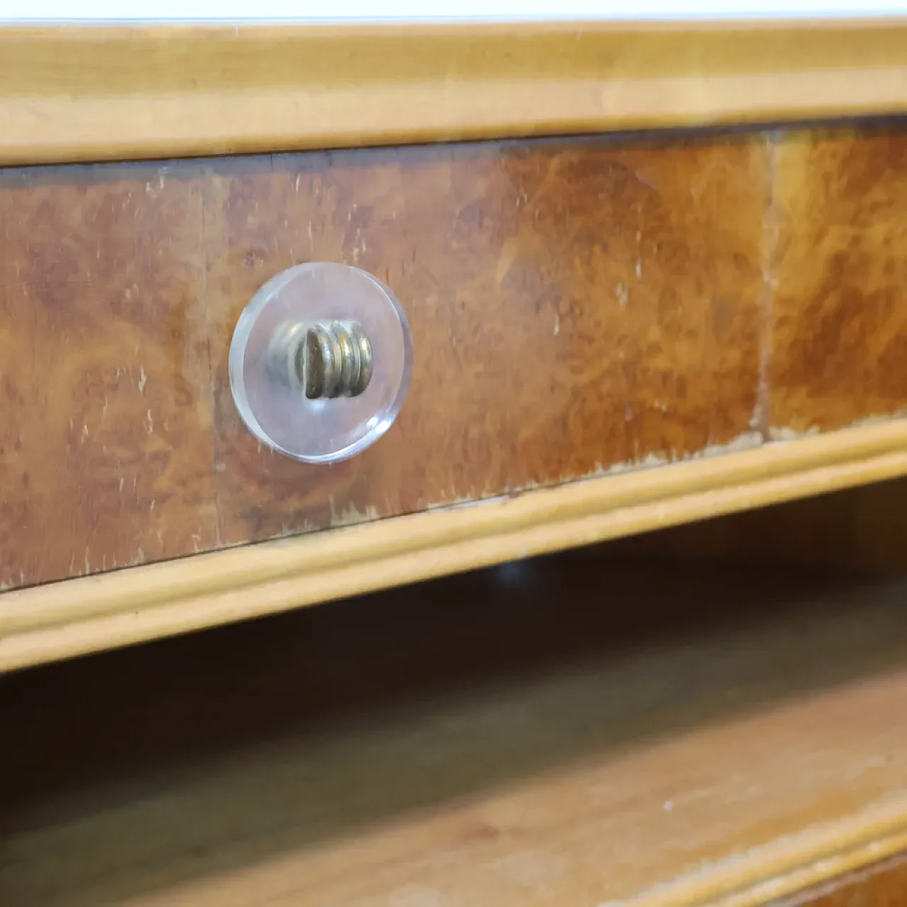 Coppia di comodini Art Decò in legno, anni '40 6