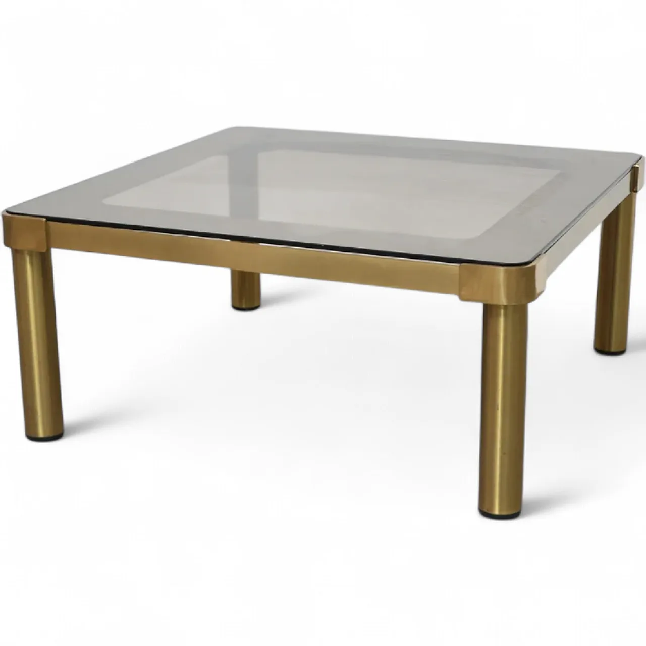 Hollywood Regency brass low lounge table, 1970s 10