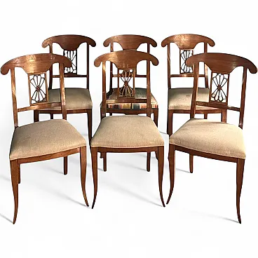 6 Chairs in Biedermeier style, early 20th century