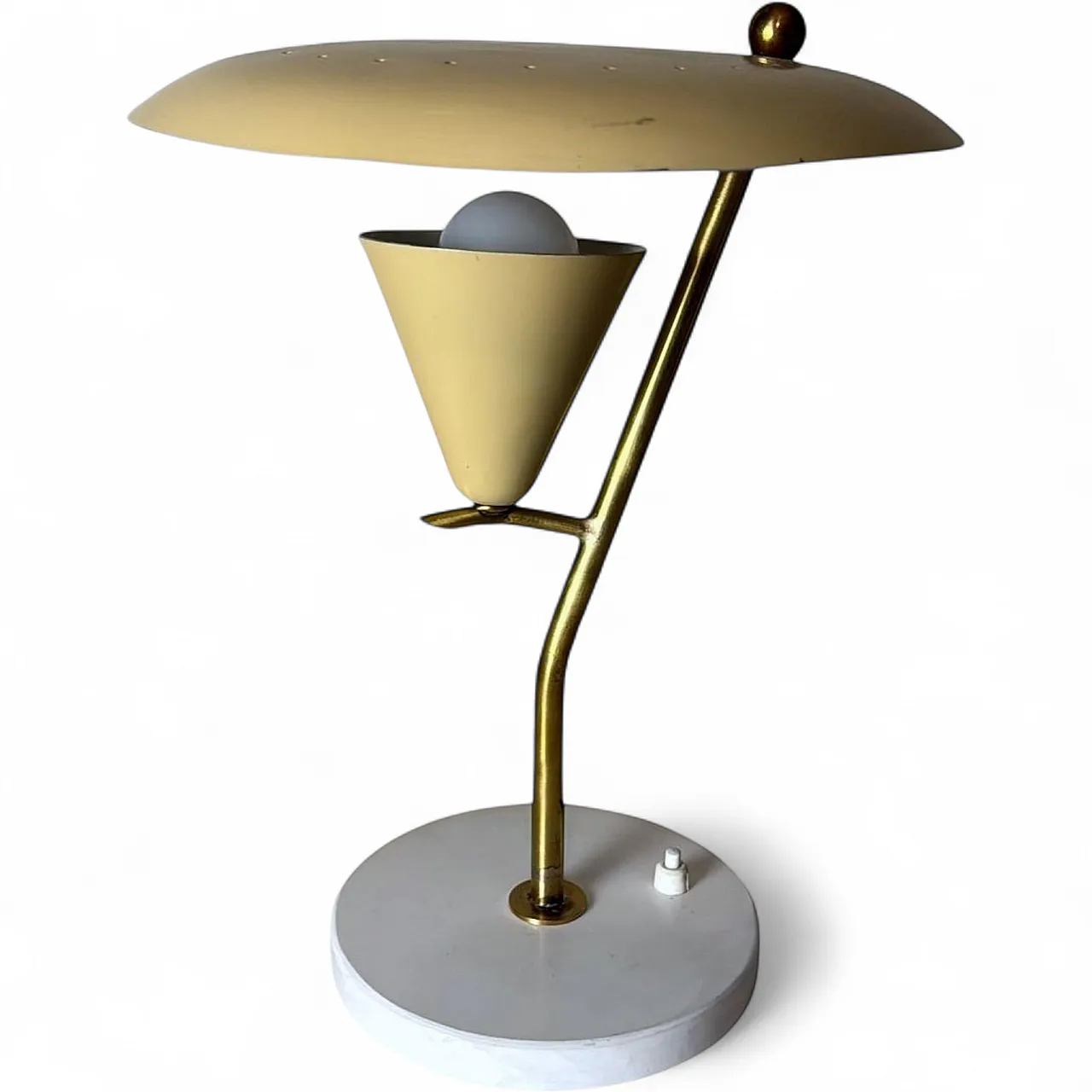 Adjustable table lamp in metal and brass, 1960s 20