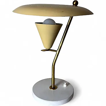 Adjustable table lamp in metal and brass, 1960s