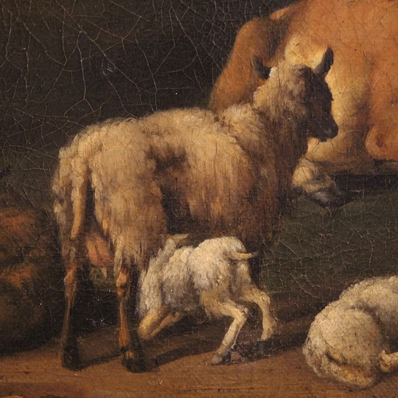 Flemish bucolic landscape painting, 18th century 12