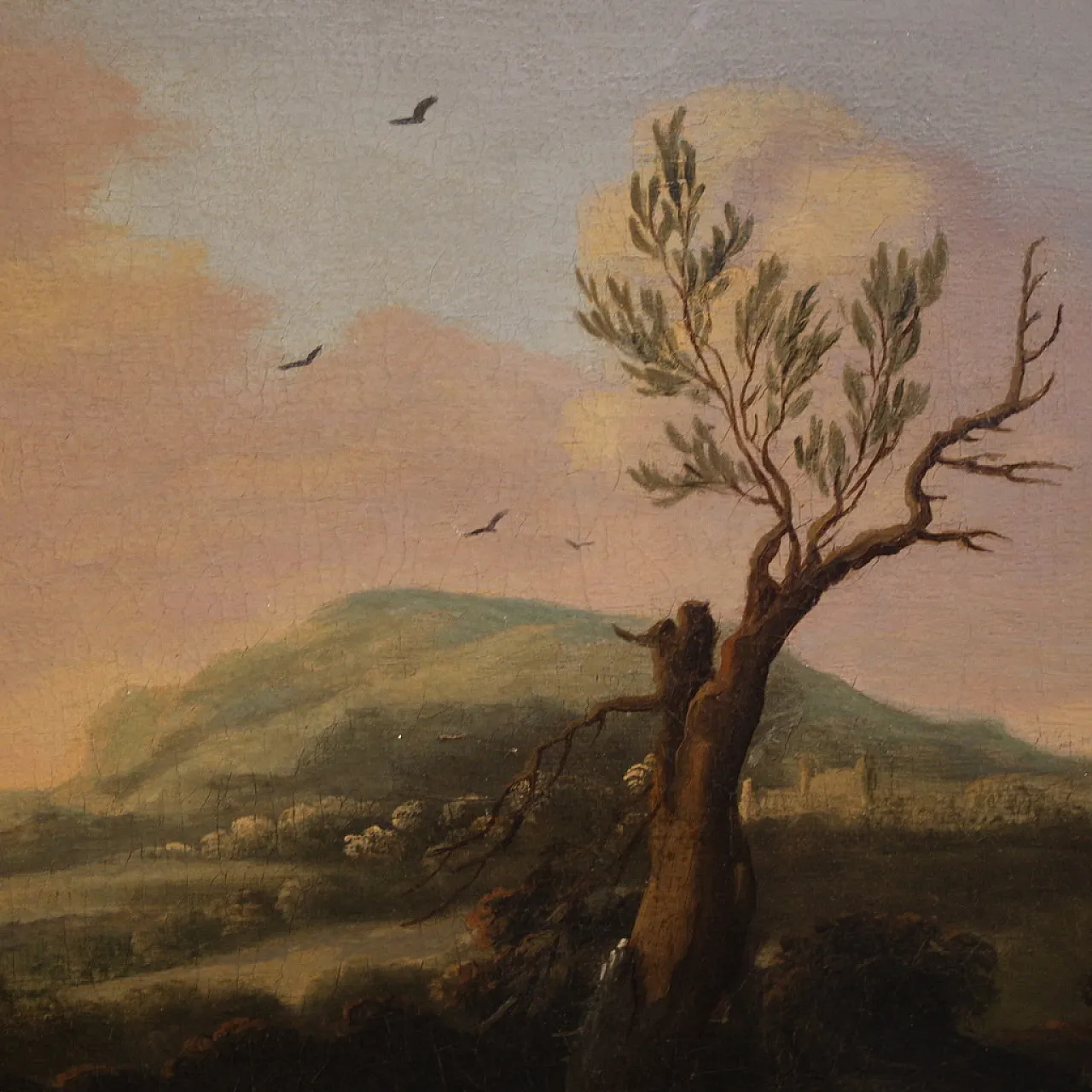 Flemish bucolic landscape painting, 18th century 15