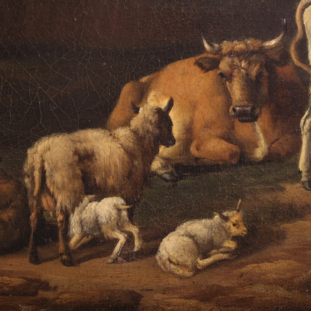 Flemish bucolic landscape painting, 18th century 16