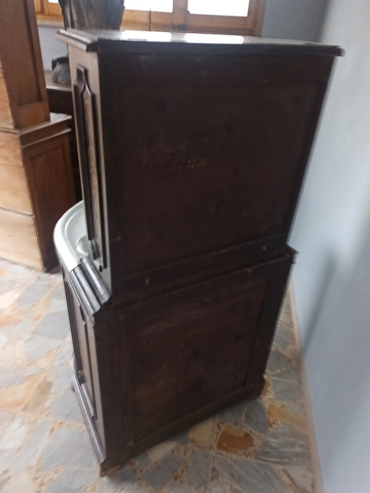 Napoleon III dressing table in ebonized wood, 19th century 8