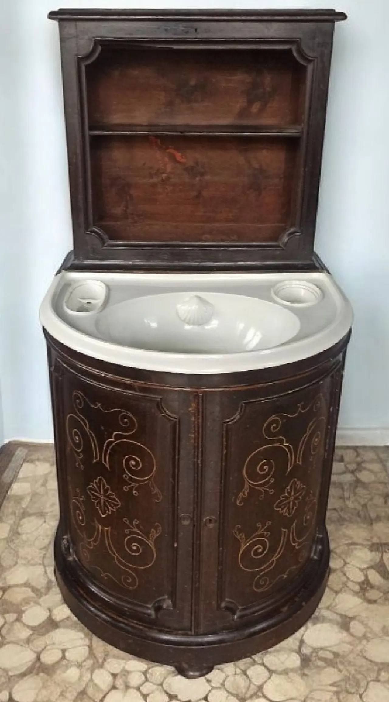 Napoleon III dressing table in ebonized wood, 19th century 9