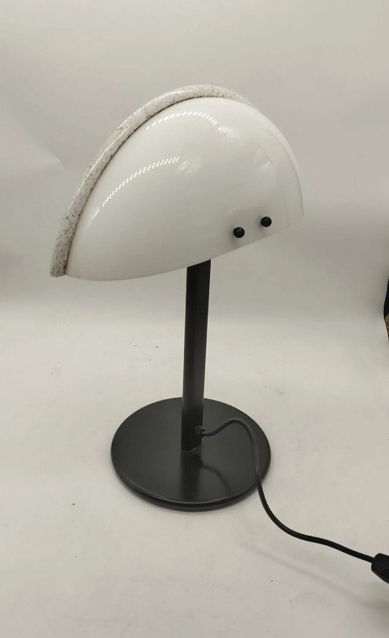 Glass and metal table lamp, 1980s 3