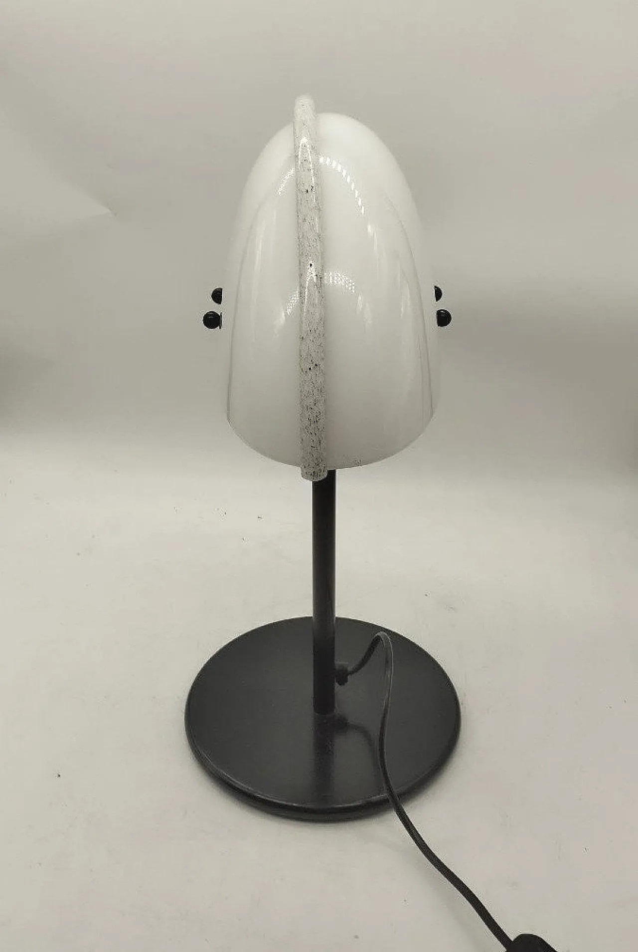 Glass and metal table lamp, 1980s 4