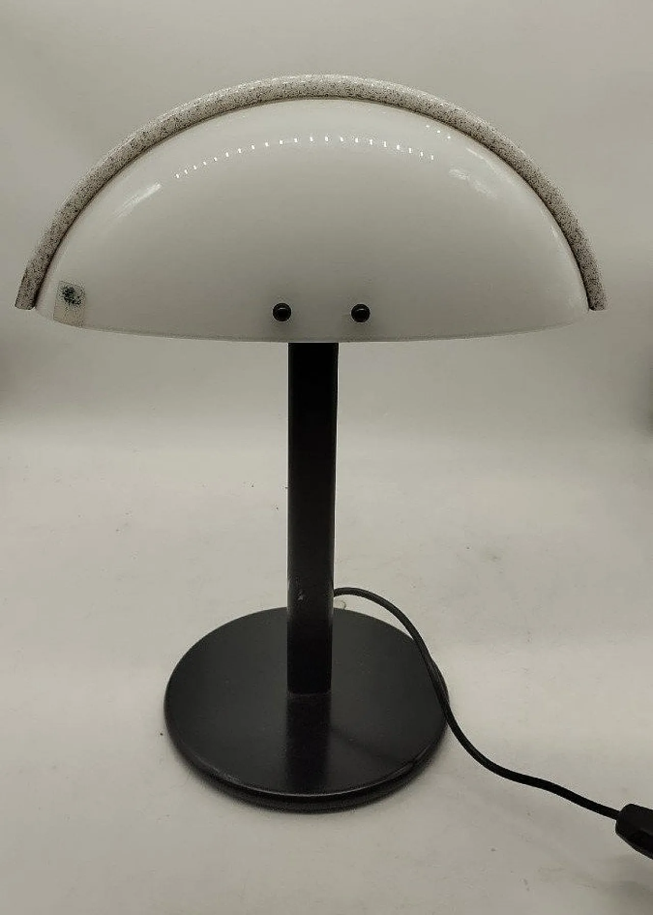 Glass and metal table lamp, 1980s 5
