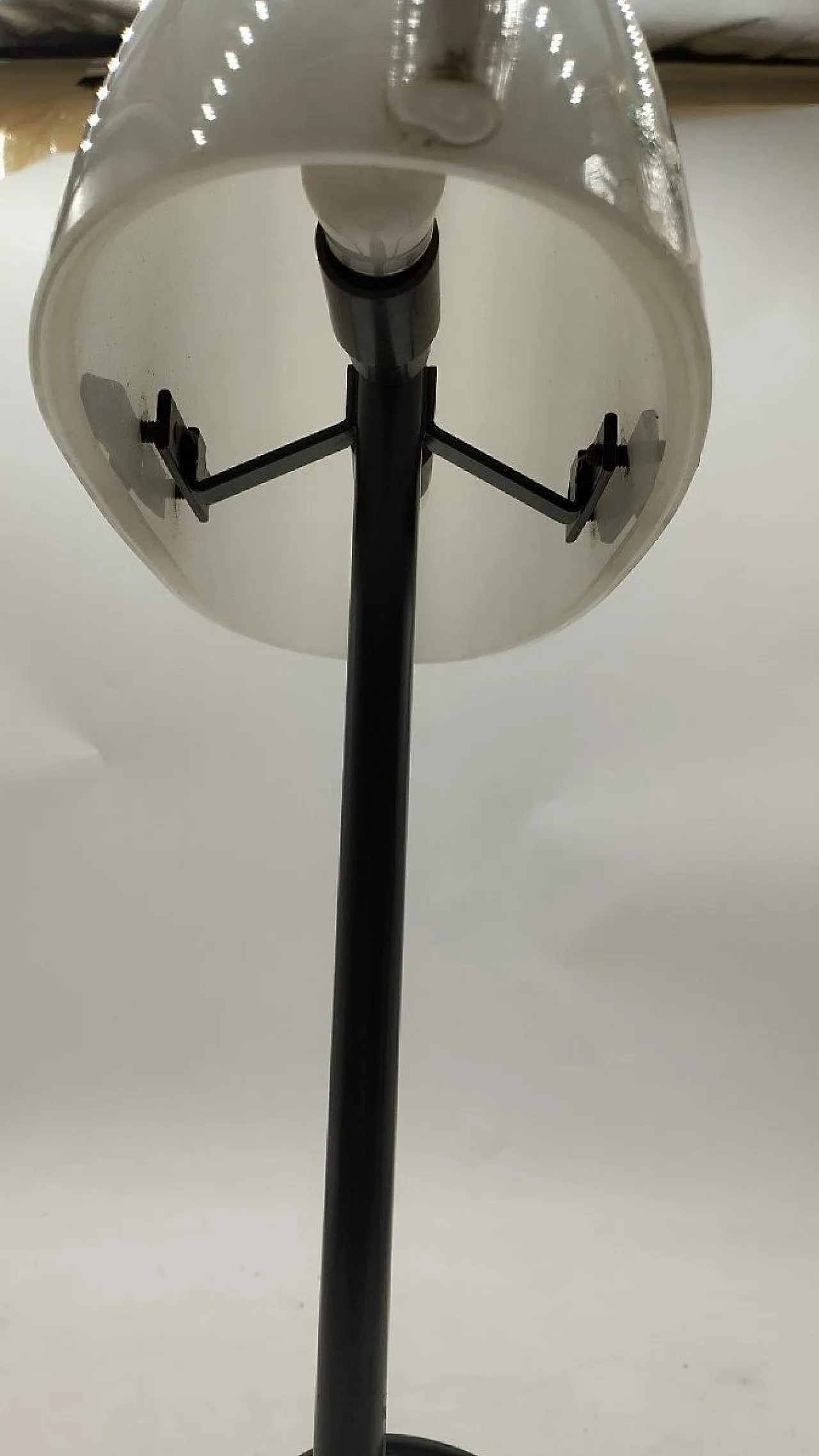 Glass and metal table lamp, 1980s 8