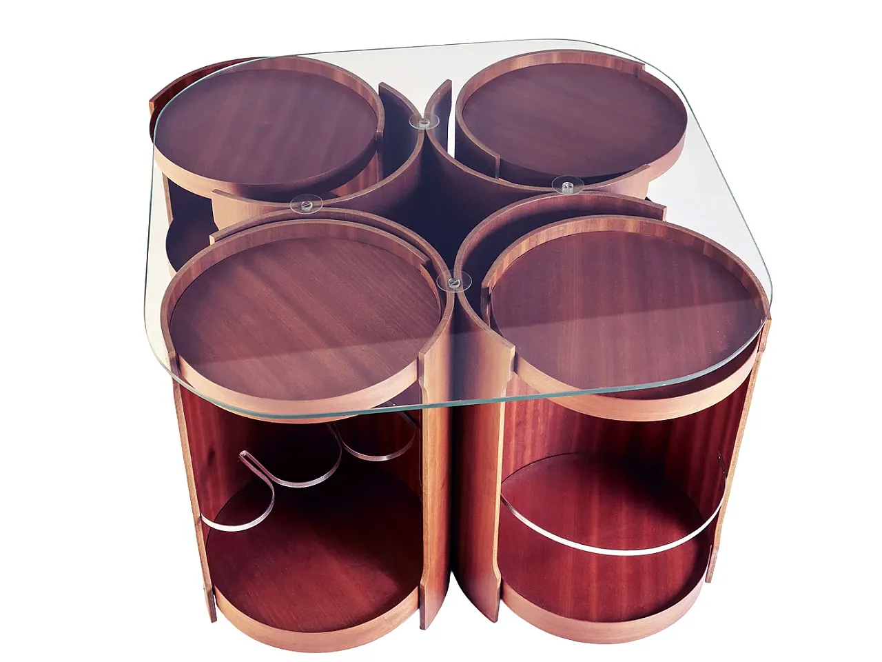 Tavolino modulare modello 0635 di Dřevotvar Nová Paka, anni '70 1