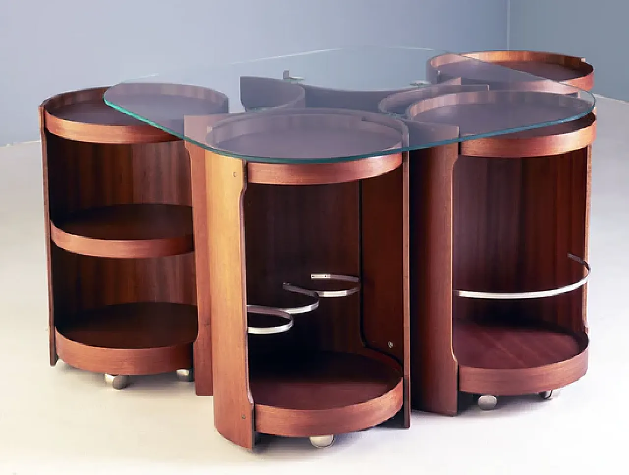 Tavolino modulare modello 0635 di Dřevotvar Nová Paka, anni '70 2