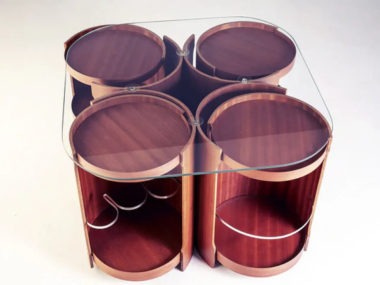 Tavolino modulare modello 0635 di Dřevotvar Nová Paka, anni '70 5