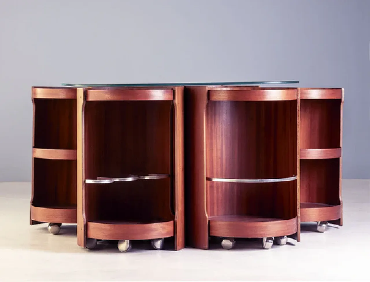 Tavolino modulare modello 0635 di Dřevotvar Nová Paka, anni '70 8