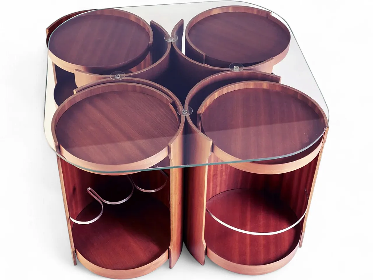 Tavolino modulare modello 0635 di Dřevotvar Nová Paka, anni '70 9