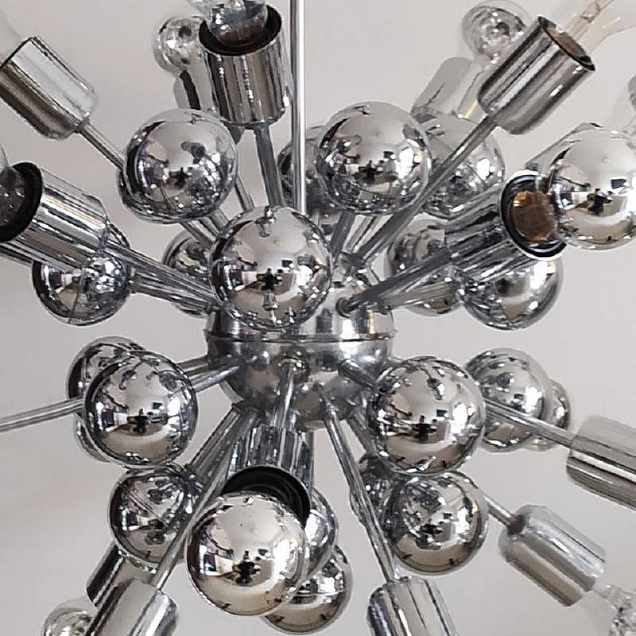 Chandelier Sputnik by Goffredo Reggiani in chrome, 1970s 3