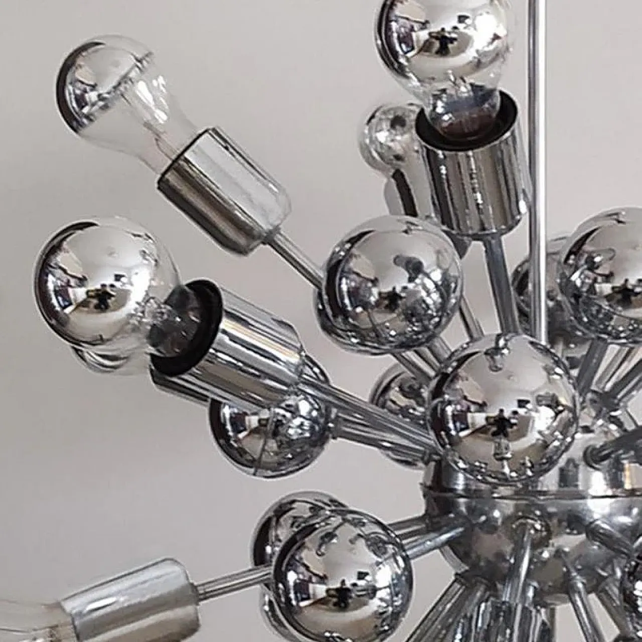 Chandelier Sputnik by Goffredo Reggiani in chrome, 1970s 6