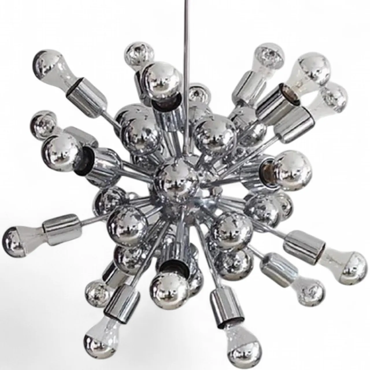 Chandelier Sputnik by Goffredo Reggiani in chrome, 1970s 12