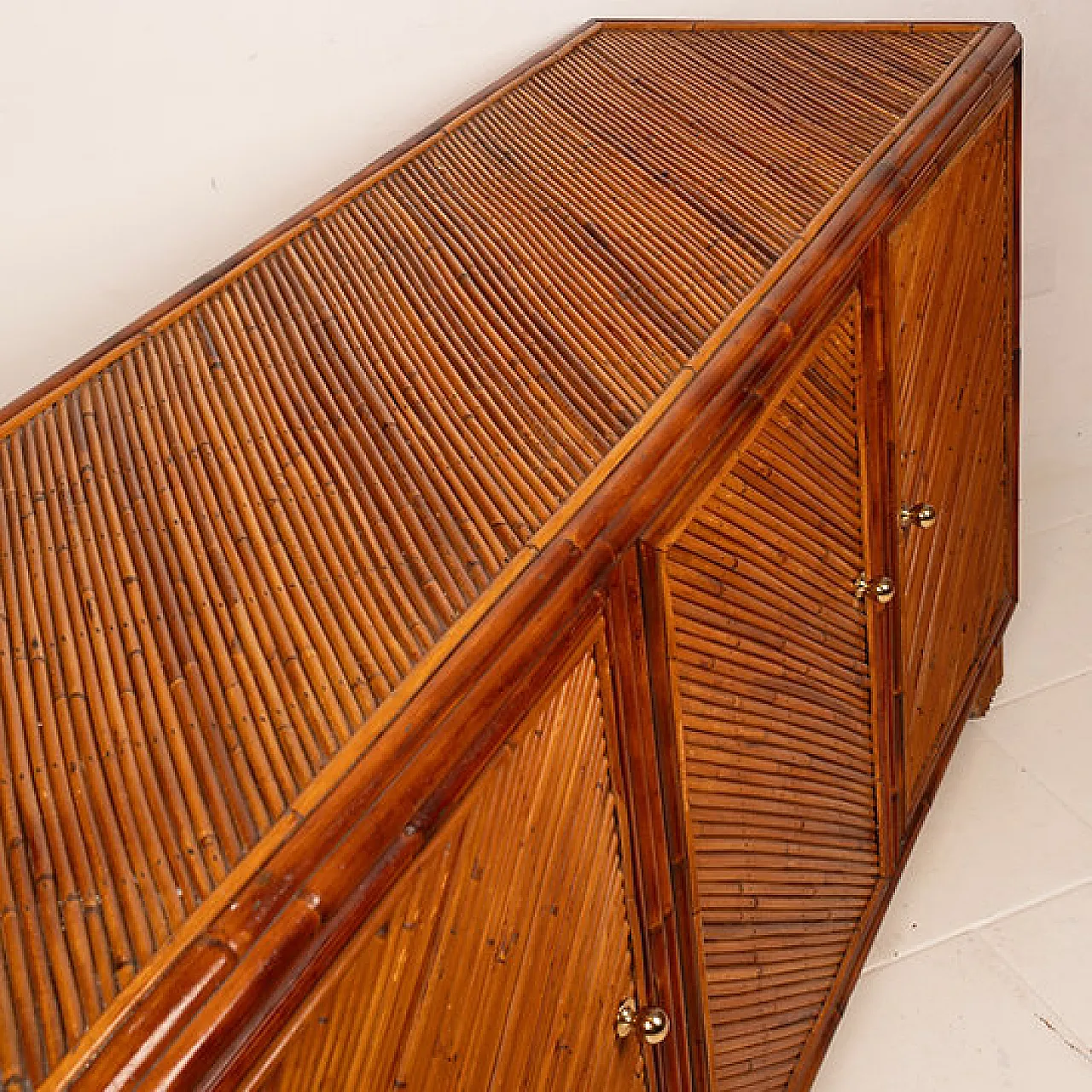 Credenza in rattan di Vivai del Sud, anni '70 5