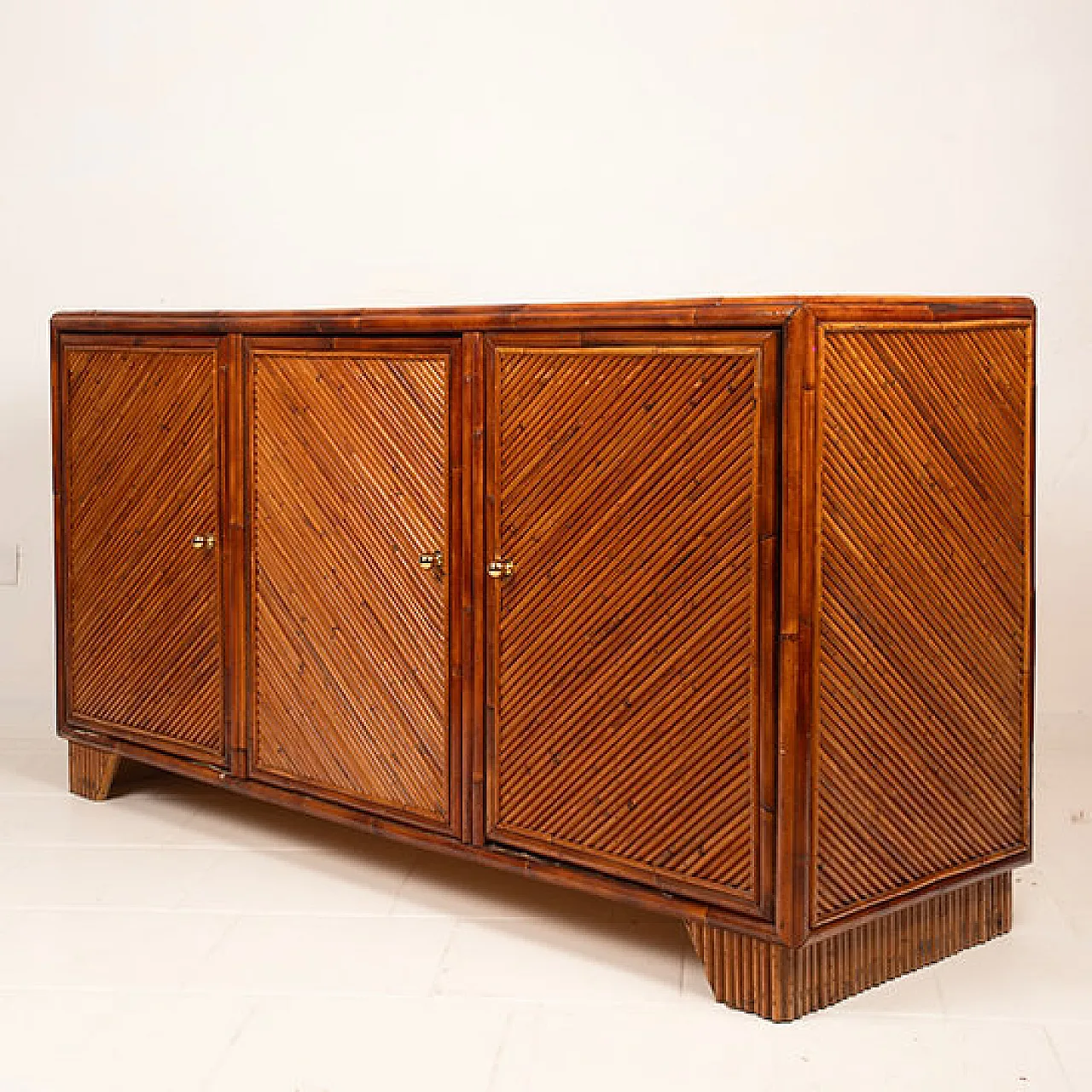 Credenza in rattan di Vivai del Sud, anni '70 9