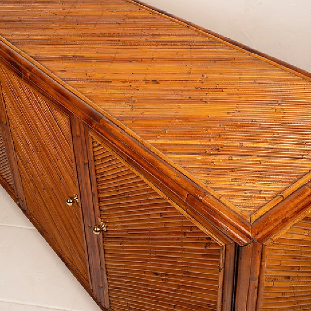 Credenza in rattan di Vivai del Sud, anni '70 10