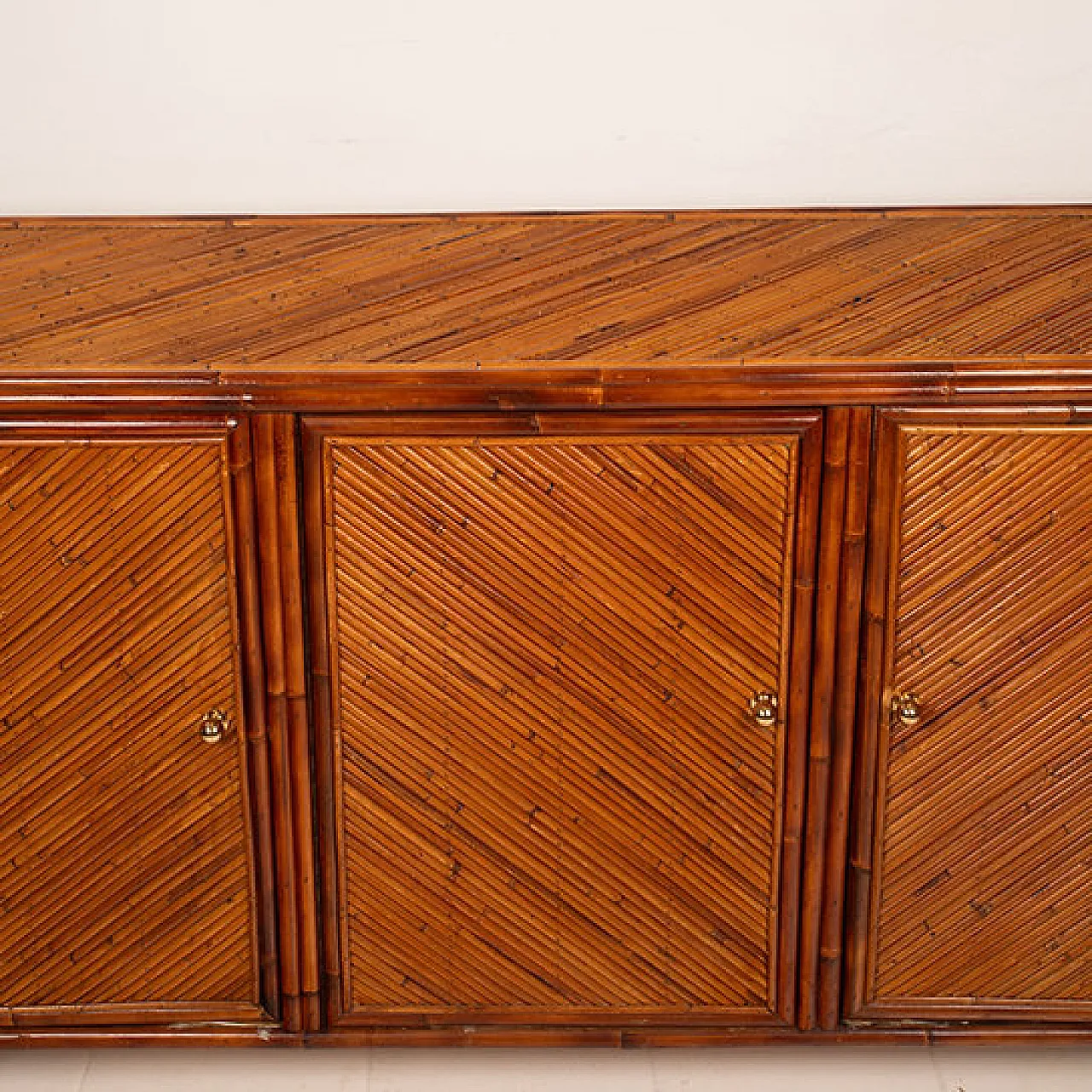 Credenza in rattan di Vivai del Sud, anni '70 11