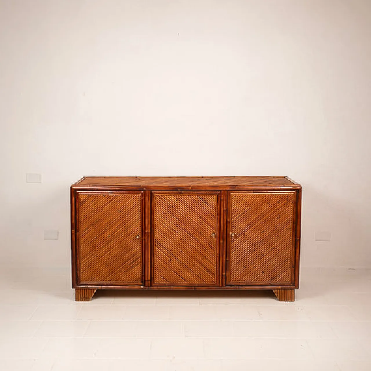 Credenza in rattan di Vivai del Sud, anni '70 13