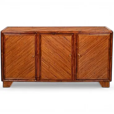 Rattan sideboard by Vivai del Sud, 1970s