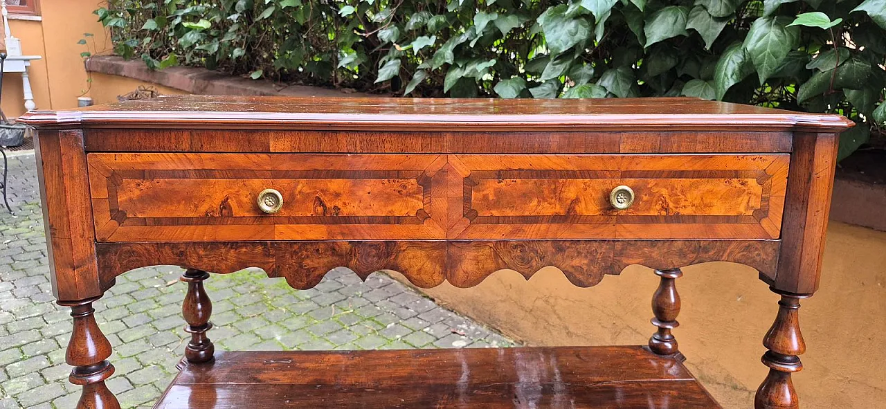 Credenza romagnola in noce lastronata e filettata, ‘800 9