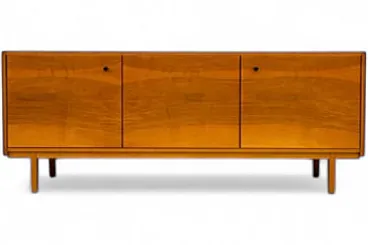 Credenza moderna in impiallacciatura di legno caldo, fine '900