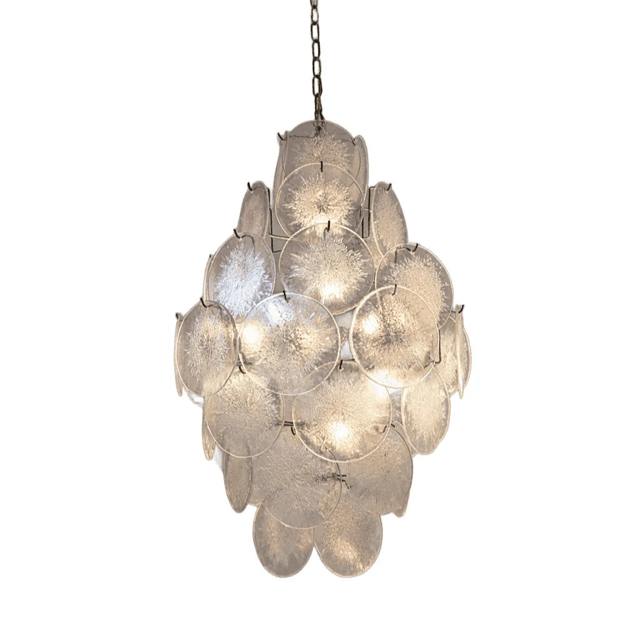 Vistosi style Murano glass chandelier, 1970s 1