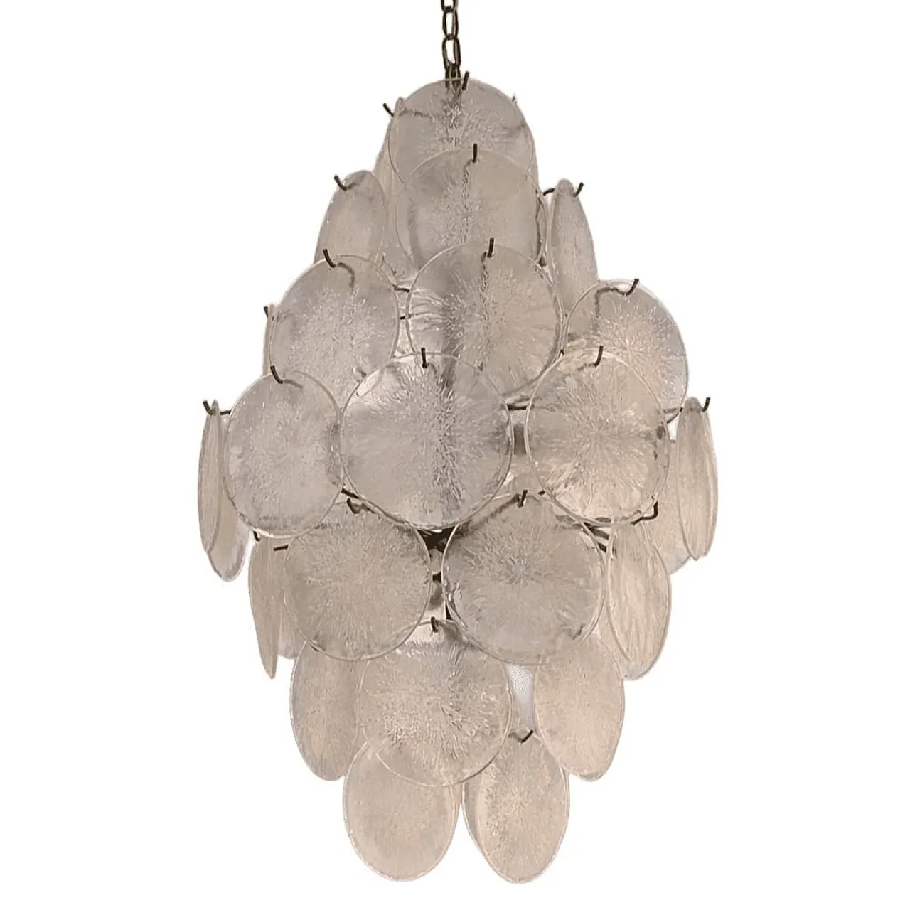 Vistosi style Murano glass chandelier, 1970s 2