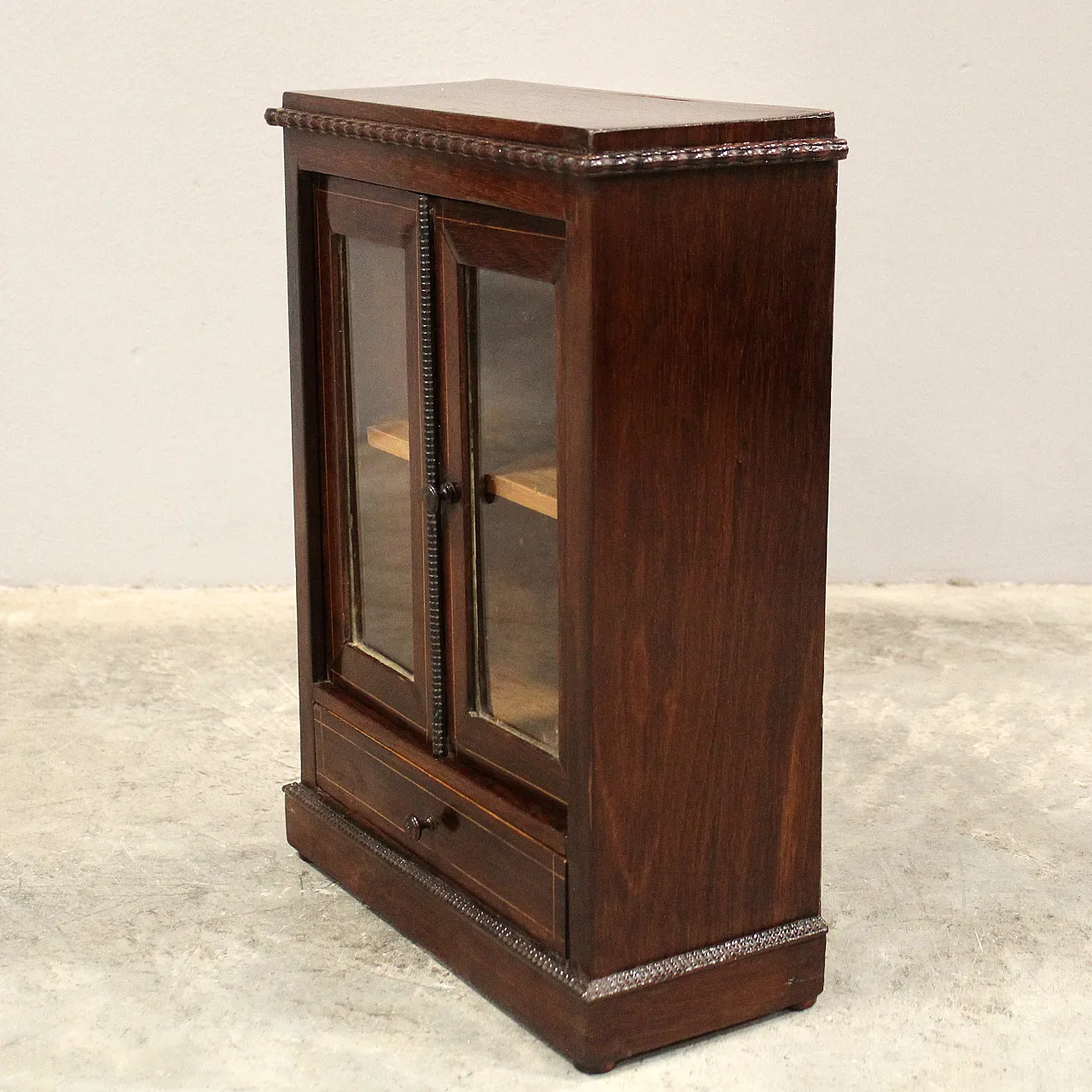 Miniature model of Italian rosewood display cabinet,  19th century 4